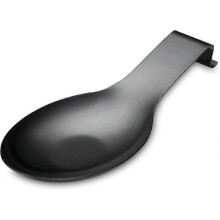 (Black, One size) Matte Spoon Rest, Stainless Steel Spoon Holder for Stove Top, Kitchen Utensils Holder for Ladles, Tongs, Spatula, Stove Spoon Holder, Pot Lid Holder,
