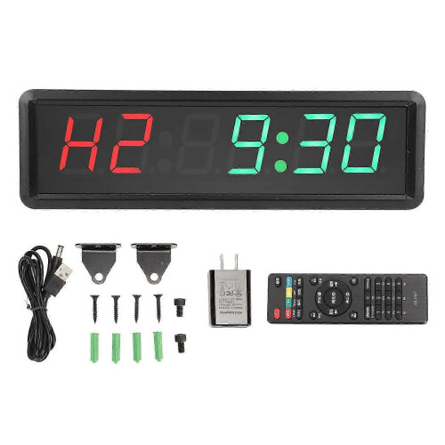 (As show, One size) 1.8in Led Digital Timer With Remote Control Countdown Interval Clock Stopwatch Us Plug 100?240v Gxe6t 1.8rb