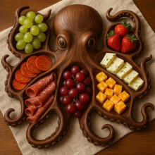(Octopus Tray Style B, 26.5*25*3cm) New Octopus Charcuterie Platter Octopus Delicious Platter Kitchen