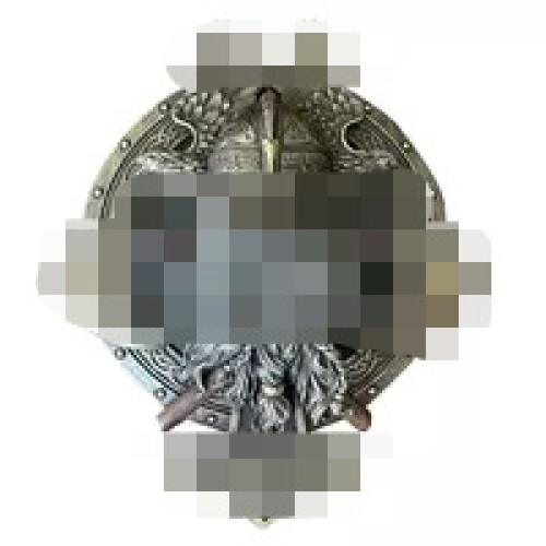 (Grey) Warrior Axe Wall Decorative Plaque Resin Ornament