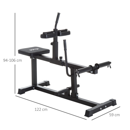 SPORTNOW Seated Adjustable Leg Extension Machine with Plate Loaded 1