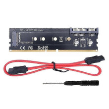 (As show, One size) DDR3 DDR4 DDR2 to M2 SSD Adapter M.2 NGFF B Key Riser Card SATA 15Pin Power + SATA 7Pin Data Port