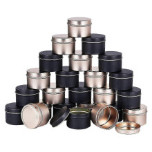 (As show, One size) 24 Pack Candle Tin Cans with Lids, 4 Oz, Metal Candle Jars for DIY Candle Making, Arts & Crafts, Pa