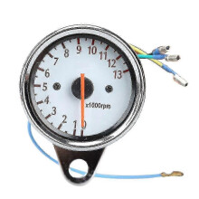 (As show, One size) Universal Motorcycle Scooter 13000RPM Analog Tachometer Gauge Night Light