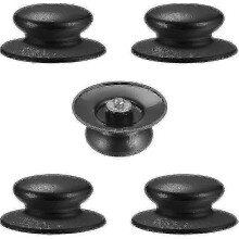 (As show, One size) 5 Pack Pot Lid Handle Knob Bakelite Round Cookware Universal Pot Lids Handle Heat Resistan