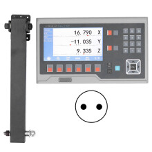 (As show, One size) LCD Digital Readout Linear Scale Encoder Magnetic Grating for Lathes Milling Machine AC 80260VEU Plug 2 Axes