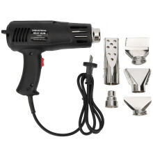 (As show, One size) Hot Air Gun Set Portable Handheld Power Tools with 5pcs Nozzle J12 2000W