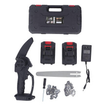 (As show, One size) Cordless Chainsaw Kit Lithium Battery Powered Saw Portable Electric Saw for Wood Cutting 200W Power 110240V