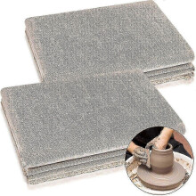(As show, One size) 2Pcs Pottery Linen Cloth Hessian Clay Sculpture Tool Washable Reusable Drop Cloth for Paint Painting 39 X 59Inch