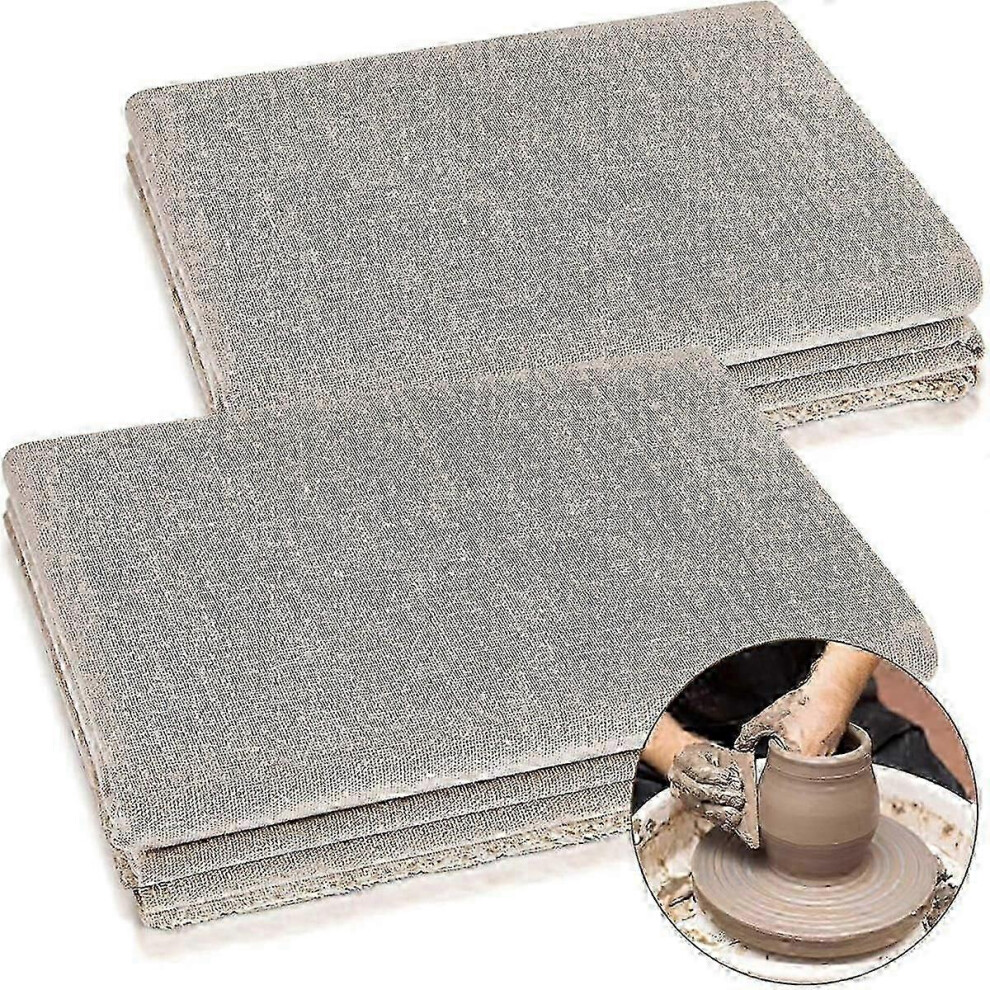 (As Show, One Size) 2Pcs Pottery Linen Cloth Hessian Clay Sculpture Tool Washable Reusable Drop Cloth For Paint Painting 39 X 59Inch 4631898208801