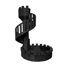 (As show, One size) Dice Castle Tower Dice Tower Castle Stairs for Desktop Tower Ornaments Ancient Roman Castle Theme Dice Rolling Tower A
