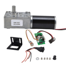 (As show, One size) DC12V Geared Motor Turbo Worm Speed Reduction Machinery Accessories with 8mm Shaft 584031ZY12V30RPM