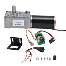 (As show, One size) DC12V Geared Motor Turbo Worm Speed Reduction Machinery Accessories with 8mm Shaft 584031ZY12V20RPM