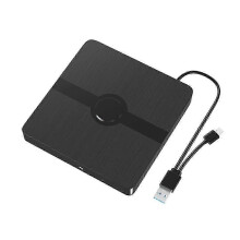 (As show, One size) External DVD Drive USB 3.0 Portable Optical Drives CD DVD Burner Player Reader for Laptop