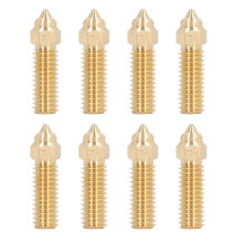 (As show, One size) 8pcs High Speed Extruder Nozzles 0.4mm High Flow Rate Rapid Heating Brass M6 Thread Nozzles for K1 for Kobra