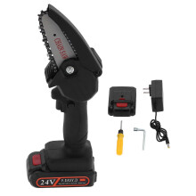 (As show, One size) Mini Electric Chainsaw Charging Woodworking Garden Trimming Tools FYD003 Black AC110240VUS Plug