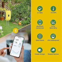 (As show, One size) Bluetooth Soil Tester Temperature Humidity Test Meter Potted Plant Moisture Measuring Instrument APP Control