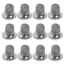 (As show, One size) 12 Pcs Stainless Steel Pen Pencil Holder Clips With Adjustable Spring Loop Self Adhesive Pen Clip H