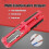 (As show, One size) 1PCS Wire Stripper Multi-Function Portable Pen Stripper, Network Cable, Wire, Coaxial Cable, Wire Cutter,10-20AWG,Red 2