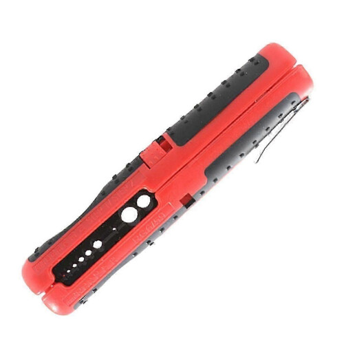 (As show, One size) 1PCS Wire Stripper Multi-Function Portable Pen Stripper, Network Cable, Wire, Coaxial Cable, Wire Cutter,10-20AWG,Red