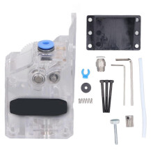 (As show, One size) Transparent Dual Gear Dual Drive Extruder Kit for Ender 3 Pro Open Source 3D Printer