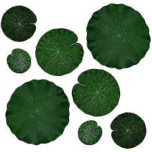 (As show, One size) Artificial Floating Foam Lotus Leaves Decor For Pond Aquarium And Stage Realistic Lotus Foliage Gre