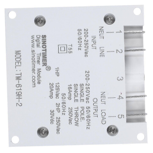 (As show, One size) Tm-619h-2 230vac 7 Weekly Programmable Digital Timer Lighting Switch Output 220v Voltage With Dust 2