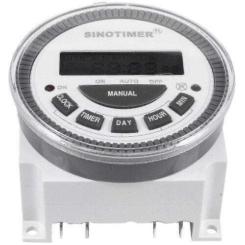 (As show, One size) Tm-619h-2 230vac 7 Weekly Programmable Digital Timer Lighting Switch Output 220v Voltage With Dust