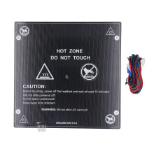 (As show, One size) 3D Printer Aluminum Substrate with Cable Heated Bed Platform for Artillery Genius DC24V 300x300x3mm
