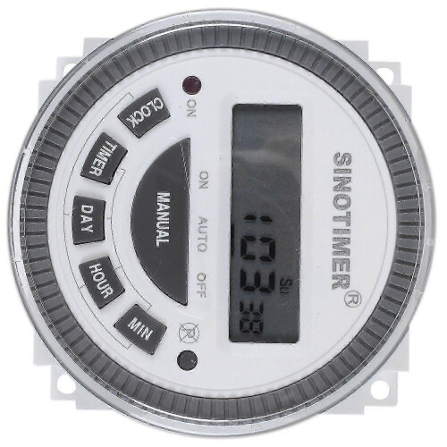 (As show, One size) Tm-619h-2 230vac 7 Weekly Programmable Digital Timer Lighting Switch Output 220v Voltage With Dust 1