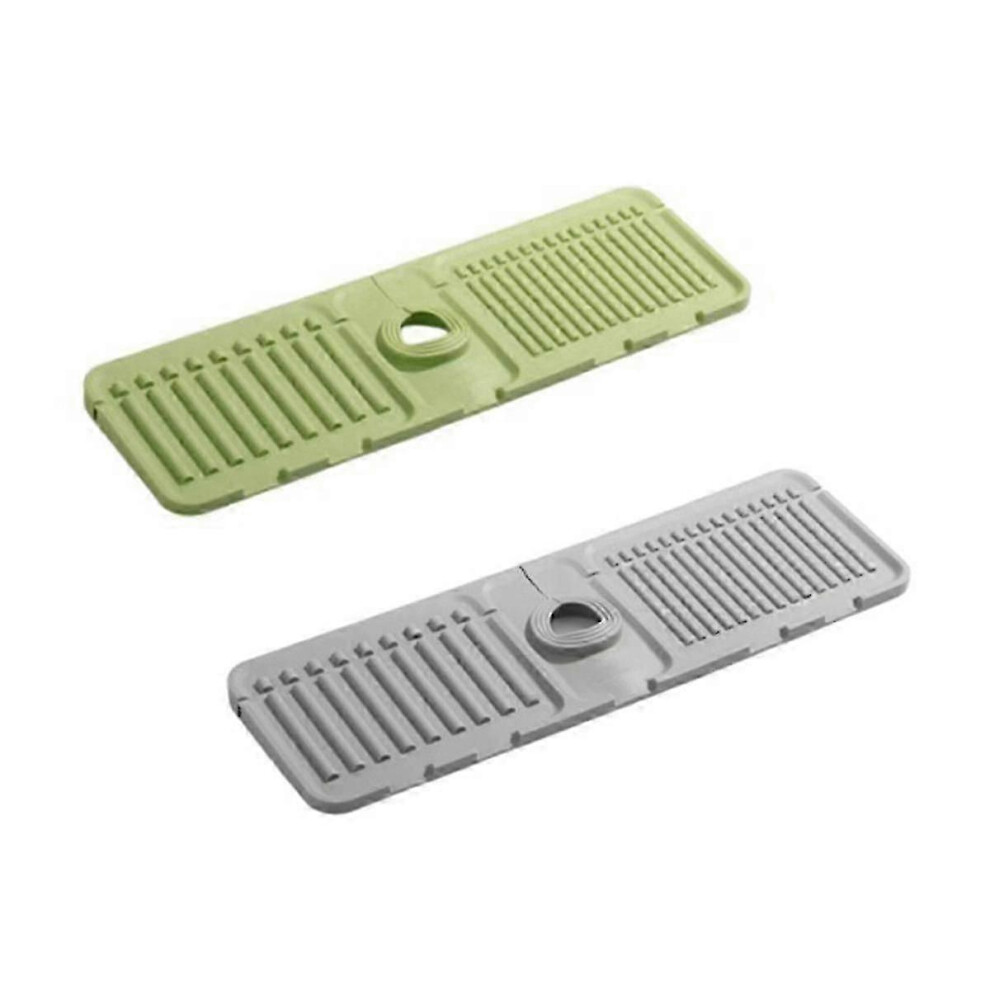 (As Show, One Size) Faucet Mat For Kitchen Sink, Kitchen Sink Splash Guard Silicone Draining Mat Sponge Holder For Kitchen Bathroom Sink C 4633396589185
