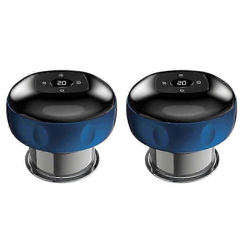 (As show, One size) 2PCS Electric Vacuum Massager Jars Massage for Body Anti-Cellulite Vacuum Cupping Glasses Massager Body Cups Cupping,B