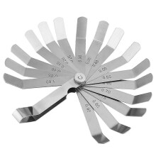 (As show, One size) Stainless Steel Curved Feeler Gauge Ruler Welding Inspection Tool 0.05-1.00mm