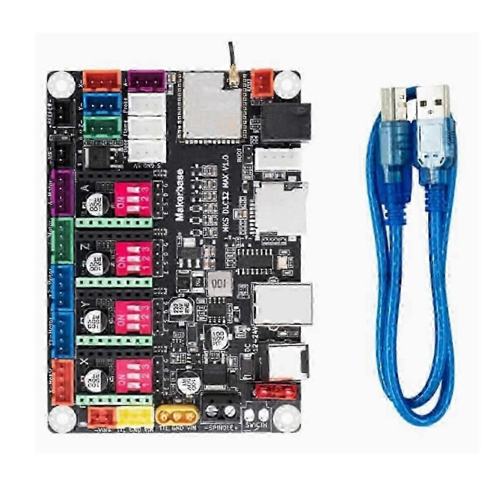 (As show, One size) CNC Controller 4 Axis MKS DLC32 MAX Expansion Card GRBL 32 Bit ESP32 Shield Breakout Board Engraving Machine Parts-image-OPC-PHJV2FB-NEW