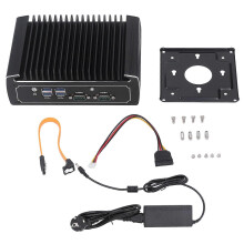 (As show, One size) Fanless Industrial PC Aluminum Alloy Shell Embedded Industrial Computer with 3G 4G WIFI SIM Card Slot 100240V EU Plug