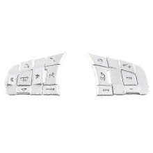 (As show, One size) Car Steering Wheel Buttons Sequins Stickers Trim Accessories for XE XF F-PACE E-PACE F-TYPE