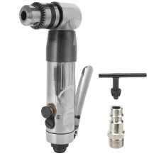 (As show, One size) Pneumatic Wood Drill Elbow Hand Held Industrial Drilling Tool Accessories Support CW CCW(European Style )