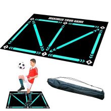 (As show, One size) Football Training Mat, Ball Control, Step Training, Shock Absorbing Silent Mat, Gifts for Football Lovers