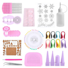 (As show, One size) Quilling Paper Craft Rolling Kit Set Stainless Steel Slotted Tools Tweezer for Decoration Scrapbooks