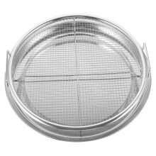(As show, One size) 1 Set Stainless Steel Oven Air Fryer Baking Tray Silver Baking Tray for Fried Food Stainless Steel Food Holder Snack Bowl