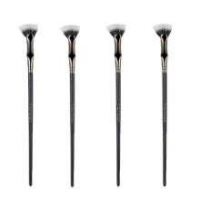 (As show, One size) Scalloped Lash Brush, Fan Brush for Lashes Eyelash Separator Tool, Eyelash Comb for Upper Lower Eye 4pcs