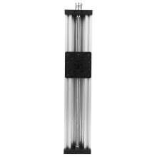 (As show, One size) Screw Slide Linear Table Aluminum Alloy 3D Printer Engraving Machine Lead 2mm Black/SilverSilver 400mm