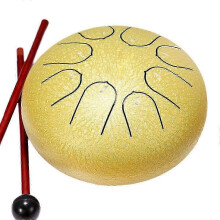 (As show, One size) 6 Inch 8 Tone Rain Drum Outdoor Chakra Drum Garden Instrument Rain Drum Ethereal Drum D