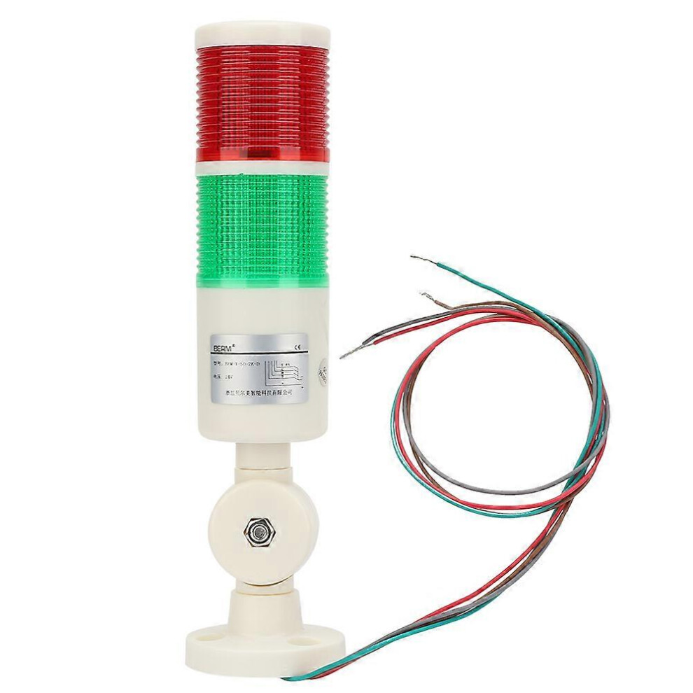 (As show, One size) Red /Green CNC Machine Warning LED Indicator Alarm Signal Light with Buzzer Sound 24V-image-OPC-PHJV6MD-NEW