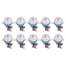 (As show, One size) 10 Pcs Stepper Motor 10cm Wire Length Large Torsion Small Stepping Motor for Circulating Fan Air Conditioner DC 5V