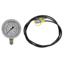 (As show, One size) Hydraulic Hose Test Point Coupling M16*2-BSP1/4 + 0~250BAr 3600PSI Gauge 1.5 Meter Hose