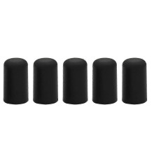 (As show, One size) 5Pcs Portable Black Cello Rubber Endpin Tip Protector Musical Instruments Accessory