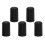 (As show, One size) 5Pcs Portable Black Cello Rubber Endpin Tip Protector Musical Instruments Accessory 2