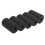 (As show, One size) 5Pcs Portable Black Cello Rubber Endpin Tip Protector Musical Instruments Accessory 3