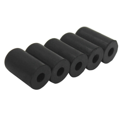 (As show, One size) 5Pcs Portable Black Cello Rubber Endpin Tip Protector Musical Instruments Accessory 2